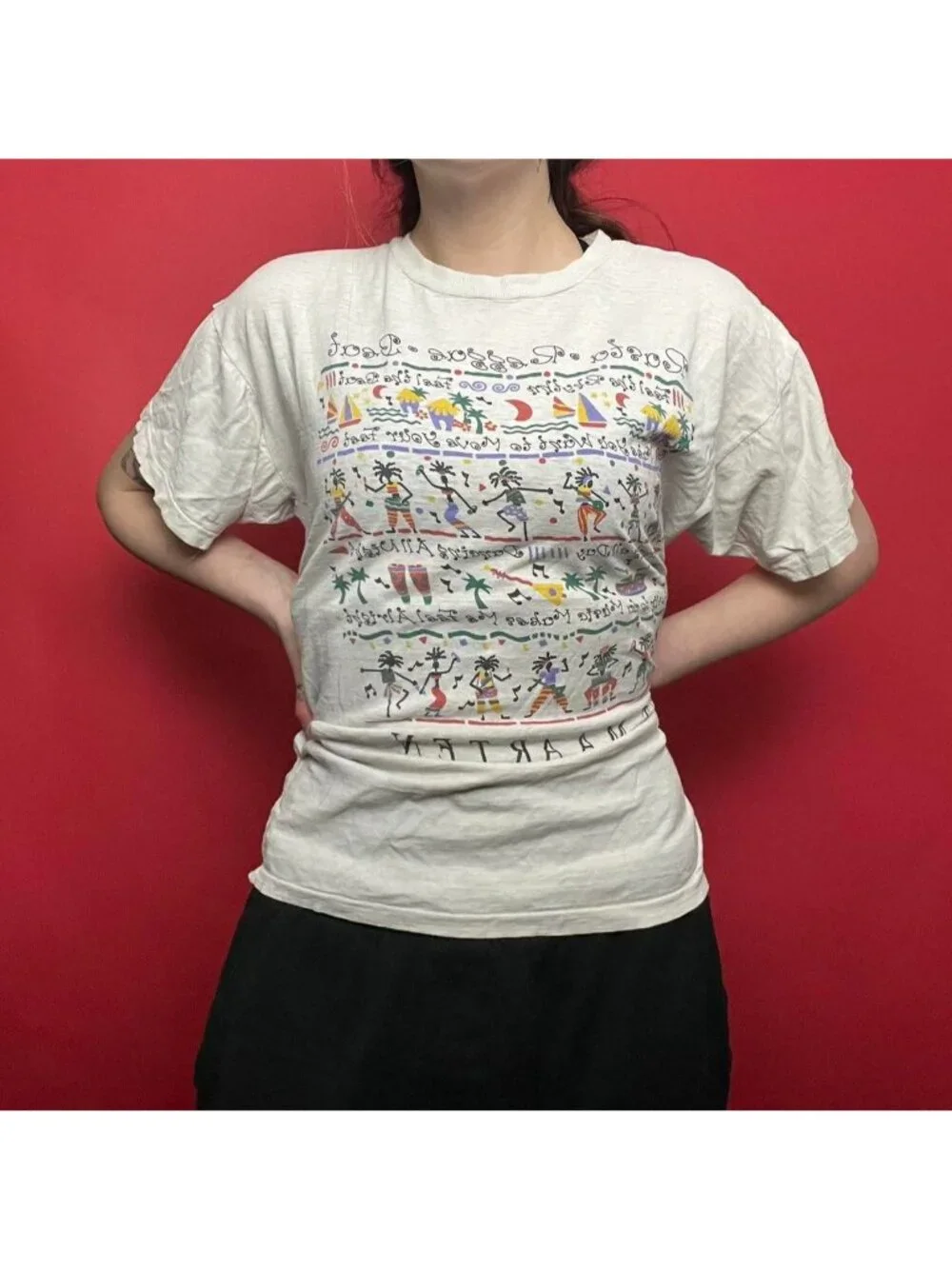 White Rasta tee 🤍💚 - Picture 2 of 4